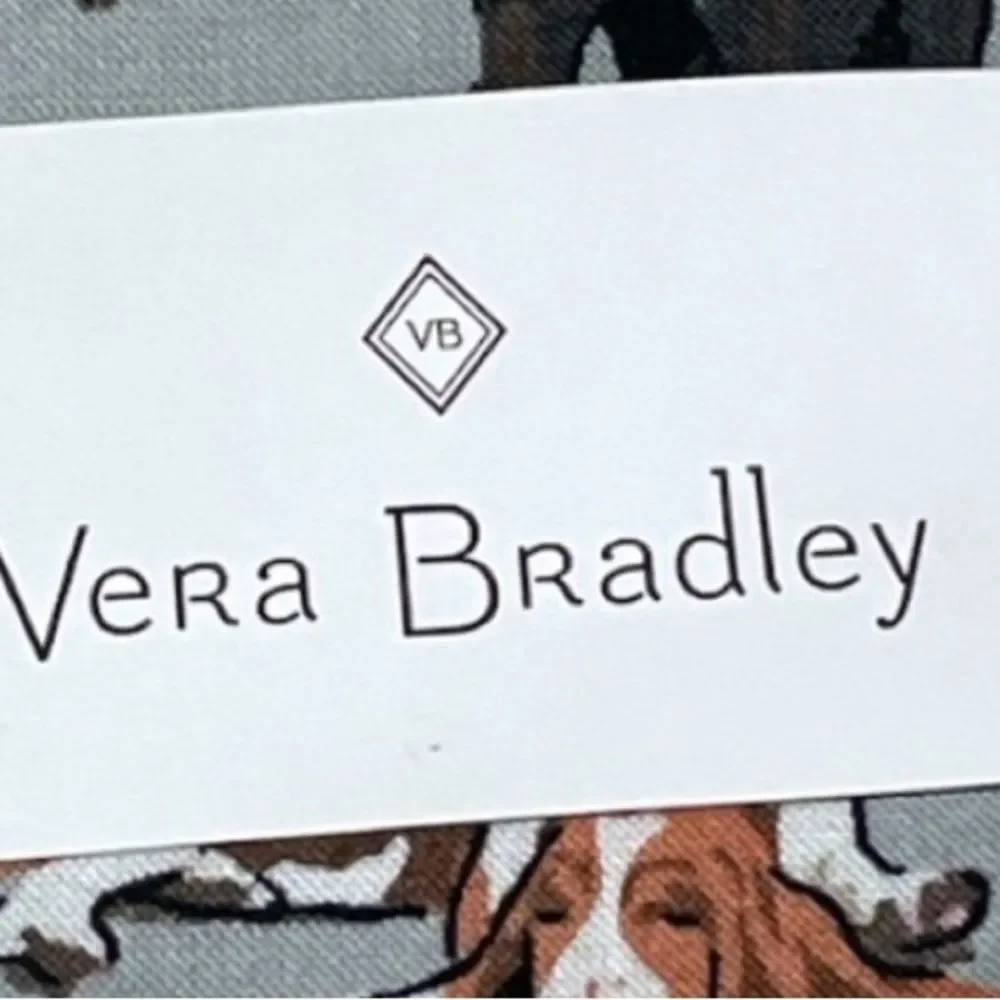 Vera Bradley Dog Show Zip ID and Lanyard Gray